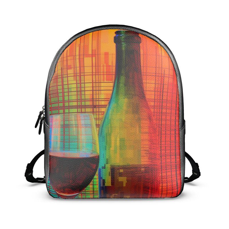 Modern Abstract Wine Bottle Backpack - Colorful & Contemporary - SOMM DIGI