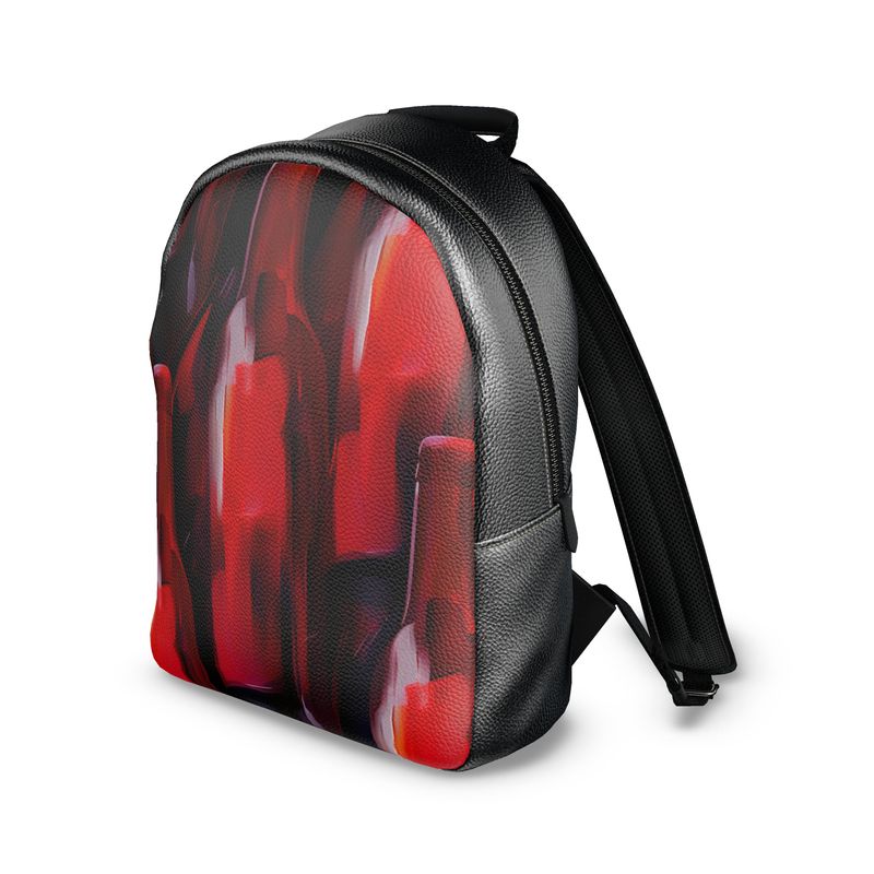 Abstract Red Wine Hues Backpack - Striking & Sophisticated