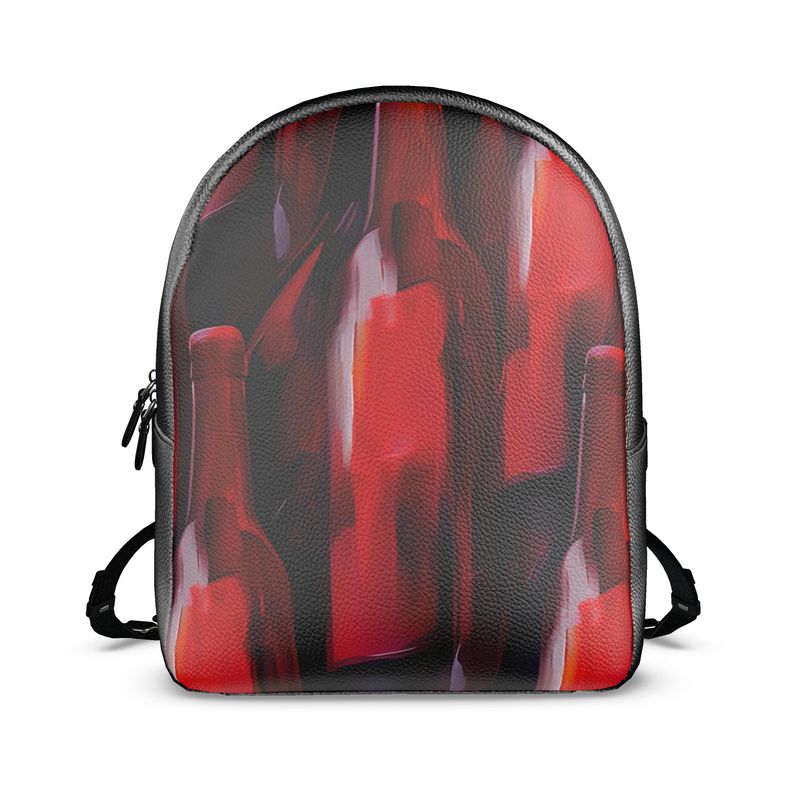 Abstract Red Wine Hues Backpack - Striking & Sophisticated