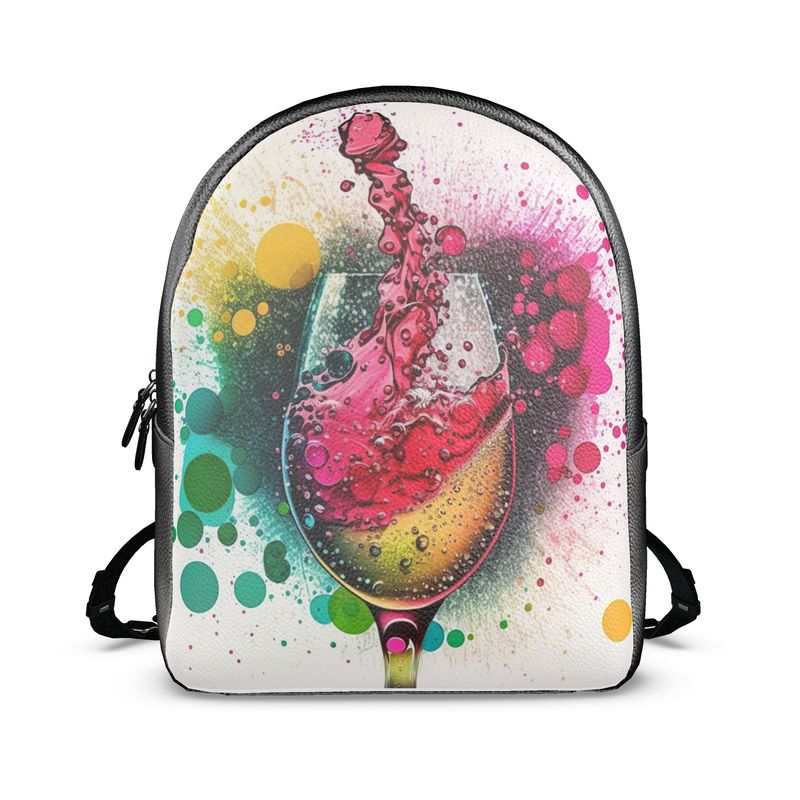 Pop of Bubbly Wine Glass Backpack - Colorful & Festive