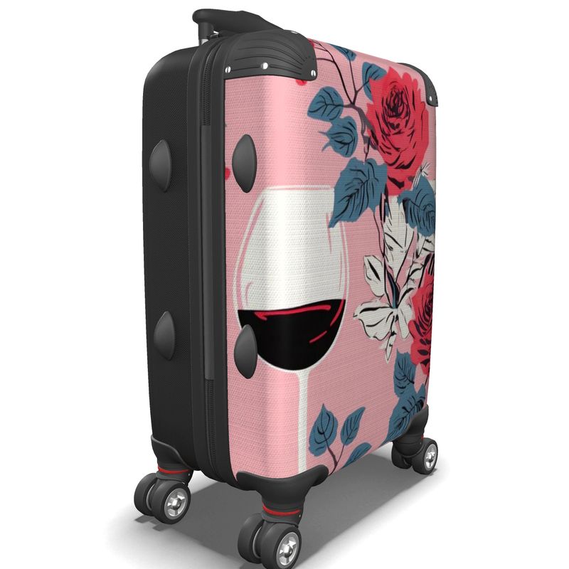 Provence Rose & Wine Suitcase - Mediterranean Elegance on the Go