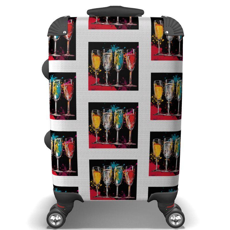 Cheers to Adventure: Colorful Wine Glasses Suitcase - SOMM DIGI