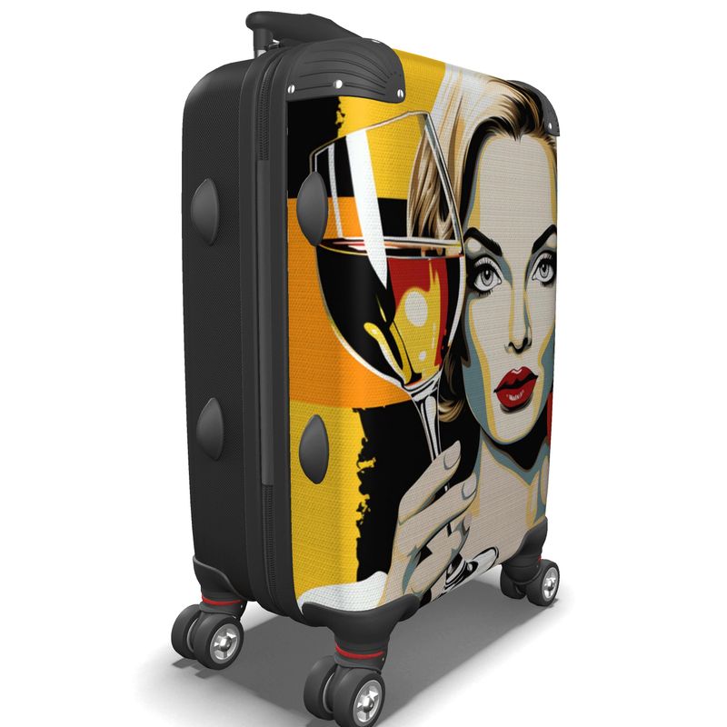 Glamour & Wine Glass Suitcase - Turn Heads at Every Terminal