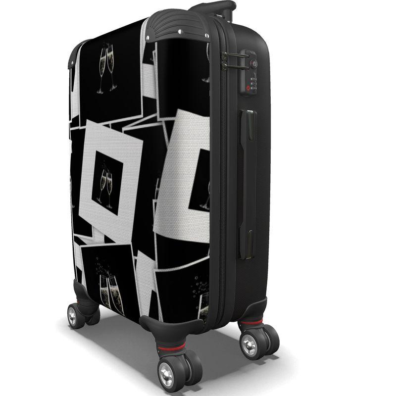 Chic Sparkling Wine Enthusiast Suitcase - Timeless Travel Elegance - SOMM DIGI